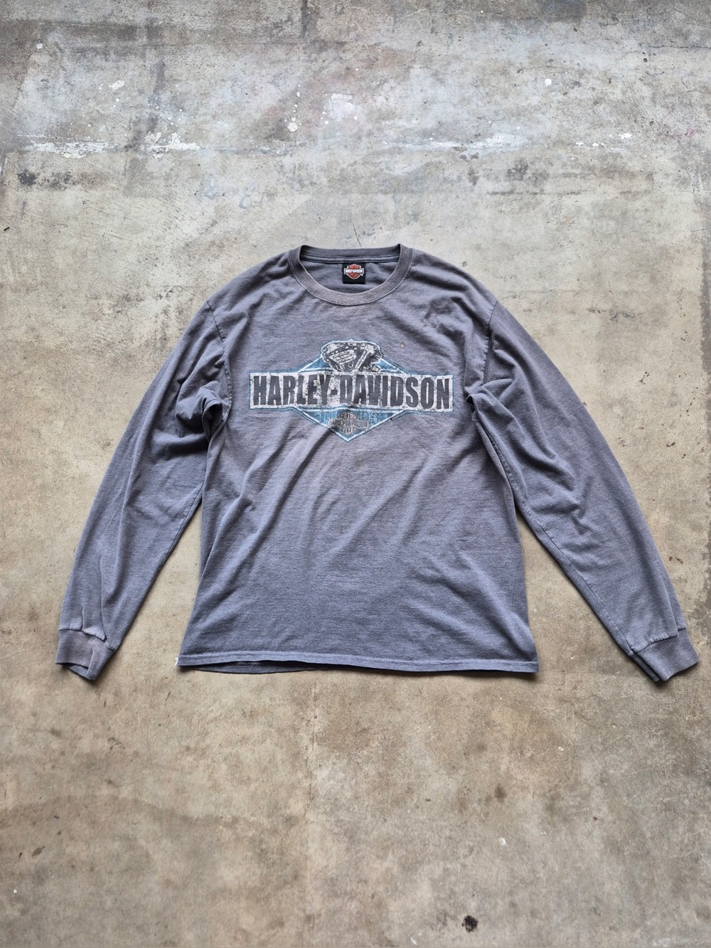 Harley-Davidson Gray Long Sleeve Logo Tee